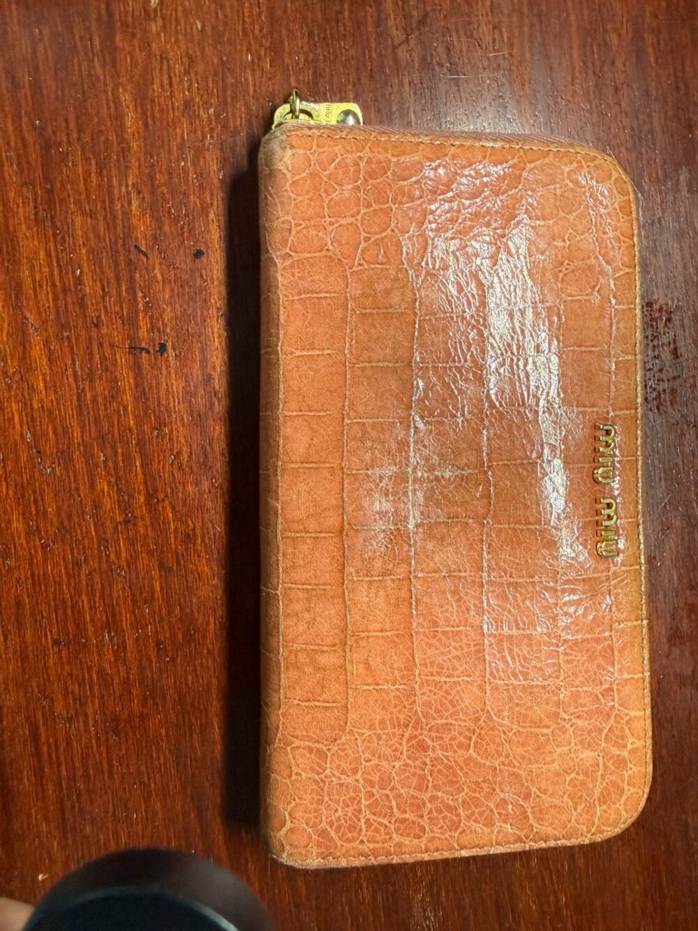 Authentic Miu Miu Wallet –5M0506 ST. COCCO LUX Antico